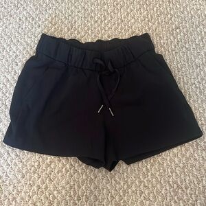 Lululemon black drawstring running shorts